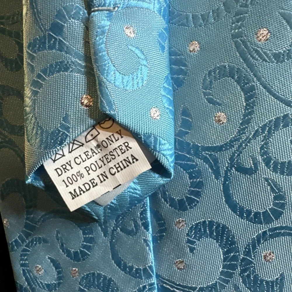 Daniel‎ Ellissa Neck Tie 100% Polyester Blue/Silver Sparkle